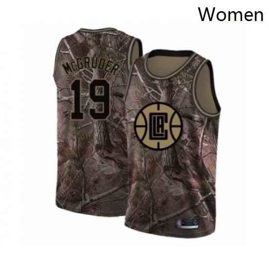 Womens Los Angeles Clippers 19 Rodney McGruder Swingman Camo Realtree Collection Basketball Jersey